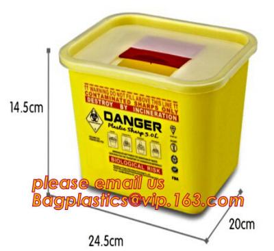 China Disposal sharp container for store and dispose of medical waste, FDA Certificated Plastic Hospital Medical Waste Disposa for sale