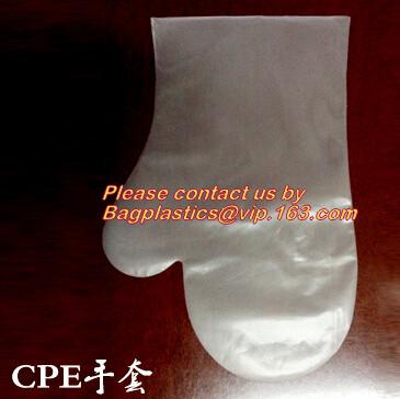 China Poly Gloves, Embossed, Premium Cast Polyethylene (CPE), Powder Free, Medium, Clear Food Prep Glove, Safety protection for sale