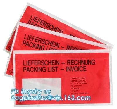 China Waterproof packing list envelopes with self adhesive A3 A4 B4 B5 A7 C5 C7size, packing list enclosed envelope a5, bageas for sale