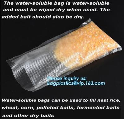 China Soft PVA Water Soluble Plasticfishing Lure Packaging, Bait Bags ForFishing, Dissolved In Water Fish for sale