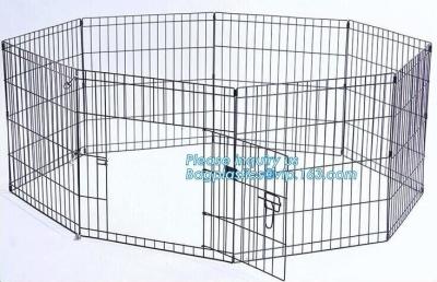 China Jaula barata de acero inoxidable al por mayor del perro casero de los pequeños portadores plegables grandes del metal del fabricante, jaula de acero grande del perro para en venta