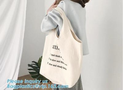 Chine la promotion adaptée aux besoins du client de sac de coton de sac d'emballage de toile de coton réutilisent les sacs d'emballage organiques de coton en gros, emballage de sac de toile de poignée à vendre