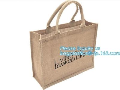 Chine la vente en gros bon marché écologique de sac d'emballage de tissu de jute de promotion, jute simple de sac d'emballage avec l'impression de logo, jute simple d'eco met en sac à vendre