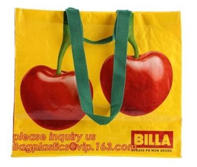 China Las bolsas de asas de compras tejidas tela reciclable respetuosa del medio ambiente de encargo al por mayor de los pp del bolso que hace compras del bolso que hace compras del logotipo, bagplastics en venta