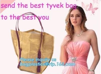 China reusable paper tyvek shopping bag, tyvek paper women tote bag eco-friendly tyvek paper handbag high quality tyvek shoppi for sale