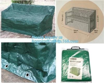 Cina Coperture all'aperto di plastica dei mobili da giardino del pe impermeabile verde, coperture del banco del salotto, serie di funiture, copertura del banco del giardino, borsa in vendita