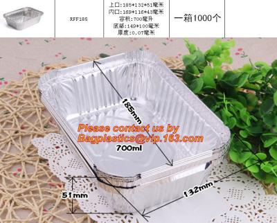 China bandeja de la hornada del papel de aluminio del envase de comida, fabricación lubricada de la bandeja del papel de aluminio de los envases de la hoja para el packi de la comida del almuerzo en venta