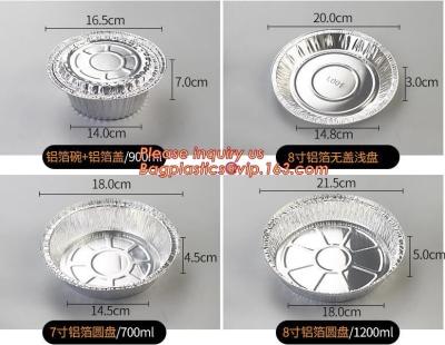 中国 7インチは8インチおよび9丸いケーキ ホイル鍋、工場価格の長方形の使い捨て可能なアルミ ホイルの容器のbageaseのpackagをじりじり動かします 販売のため