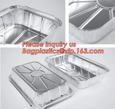 China Takeaway oven safe fast food take out disposable aluminum foil container,compartment round airline food aluminum foil co for sale