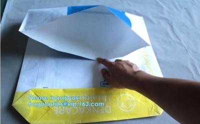 China Douane Gedrukt Gemaakt Resealable Poly Bruin Kraftpapier-Document Transparante Plastiek Geweven Verpakkende Zakken, Kraftpapier-document pp geweven lami Te koop