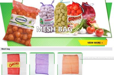 China greifen Sie Tasche, Plastik-PET raschel Maschennetzkartoffeltaschen 50kg, HDPE-Maschentasche für Gemüse und Frucht, Raschel-Maschen-Zwiebel Drawstri ineinander zu verkaufen