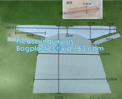 Cina Abiti di plastica blu chirurgici eliminabili dell'abito di isolamento dell'abito impermeabile pe/cpe di isolamento della fabbrica di FDA del CE con il polsino elastico in vendita