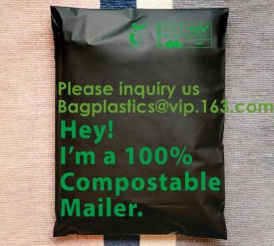 China Compostable Corn starch Mail Bag Biodegradable Eco Envelope Postal Mailing Bag Waterproof Self-Seal Courier Bags for sale