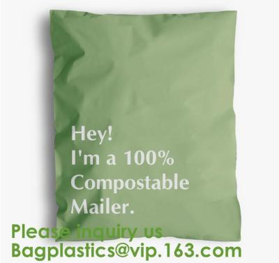 Chine Habillements en plastique compostables biodégradables d'emballage d'expédition d'annonce verte d'amidon expédiant des sacs de paquet de vêtement à vendre