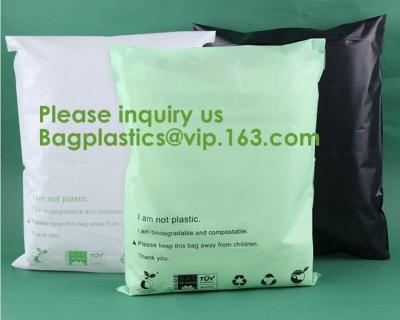 China Corn starch Eco Bio Plant based PLA+PBAT Mailing Bag Waterproof Clothing Pouch Compostable Self-Seal Eco Express Bag for sale