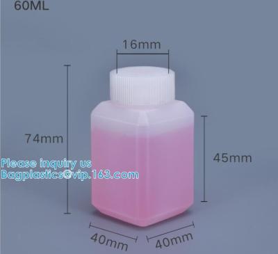 China 60ml aan 1000ml-Hdpe Kruik van de Roomhoney water square hdpe small van Gem Spice Cookies Powder Cosmetic van de Flessen de Vierkante Plastic Kruik Te koop