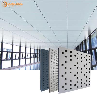 China Wasserdichtes weißes Clip in der Aluminium-/Aluminiumdecke deckt perforierte Metalldeckenverkleidung für Büro mit Ziegeln zu verkaufen