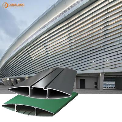 China El perfil de aluminio constructivo de la fachada ciega el sistema de aluminio exterior decorativo de la sombra de Sun de la capa de PVDF para la pared en venta