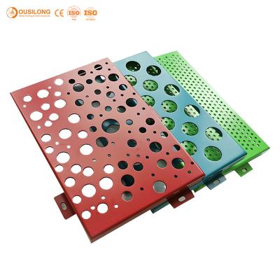 China CNC Cut Curtain Wall Panel Perforated Aluminum Facade Cladding Panels for Architectural Ornament for sale