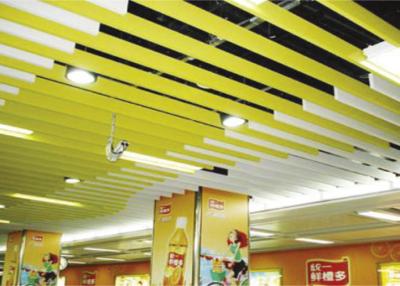 China Strip Linear Suspended Metal Ceiling Water Drip Shaped For Ventilator / Hydrant Layout for sale