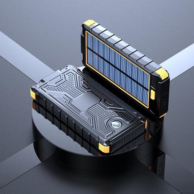 China High Quality Dual USB Solar Panel Charging Power Bank 10000mah Outdoor Portable Panel Charger With LED Light Wholesale for sale