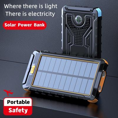 China Private Label USB Solar Power Charging Solar Panel Dual Bank 10000mah Outdoor Portable Waterproof Solar Panel Charger for sale