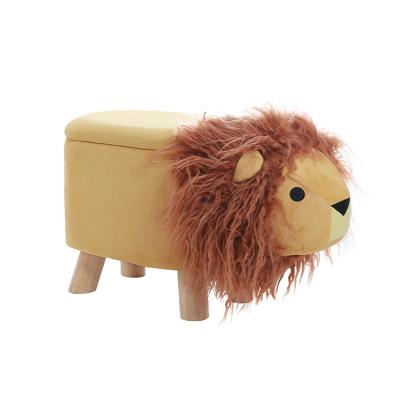 China Wholesale Modern Velvet Stool Lion Shaping Ottoman Small Leather Animal Stool For Kids for sale