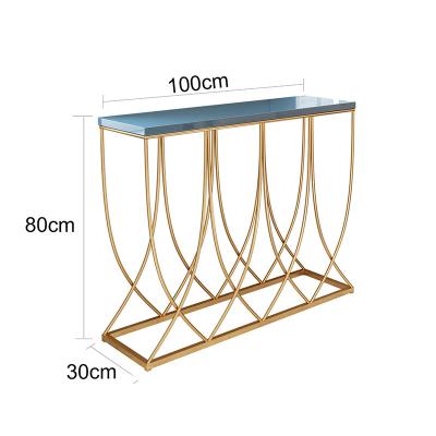 China Wholesale High Quality Modern Hallway Console Table Charm Gold Metal Cheap Console Tables for sale