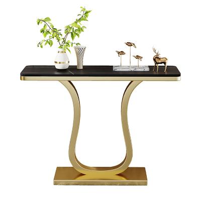 China Wholesale Modern Luxury Gold Console Table Classic Style Metal Frame Classic Console Table for sale