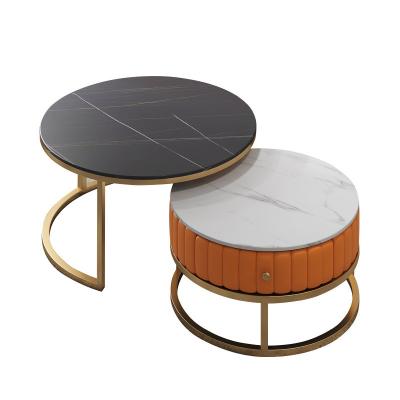 China New modern round marble coffee table modern luxury minimalist coffee table living room furniture for sale