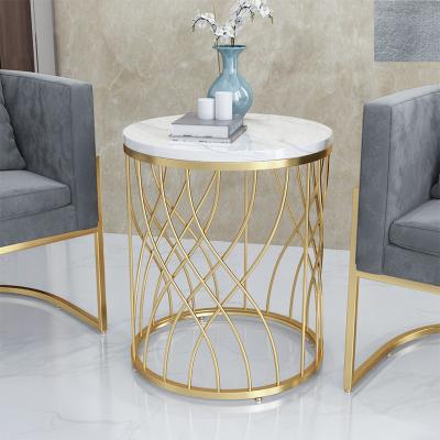 China Modern Customizable Wholesale White Marble Top Coffee Table Around Luxury Bedroom Coffee Table for sale