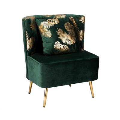 China Modern MODDERN FURNITURE Velvet Fabric Gold Stainless Steel Legs Dining Sofa Chair Room Hotel For Restaurant Dining for sale