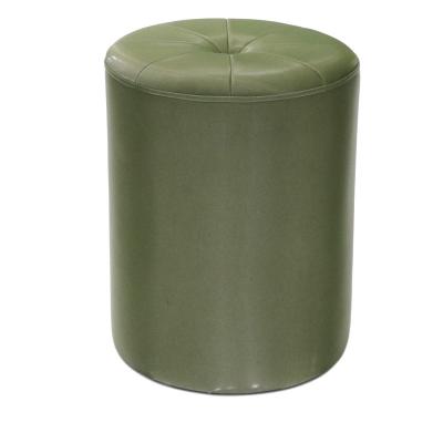 China Modern Storage Bedroom Stool Foot Stool Pouf Bench PU Leather Ottoman With Removable Cover for sale