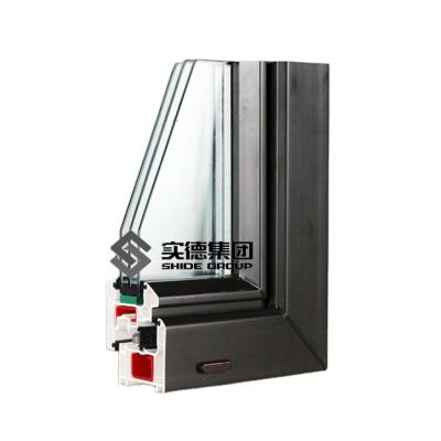 China Co-extruded Modern White Single Sided Profiles Plastic Upvc Window And Door for sale