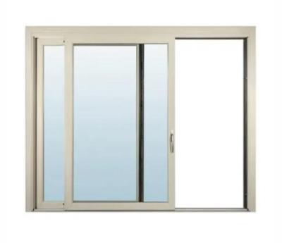 China Magnetic Screen 90 Sliding Window Aluminum Single Hung Window Vinyl PVC Window Material for sale