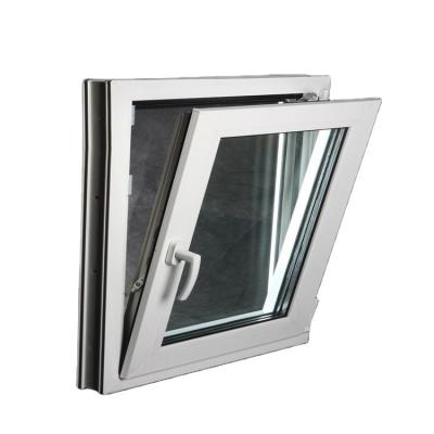 China Magnetic Screen 60 Tilt And Turn Window Upvc Bottom-hung Window With Tempered Glass for sale