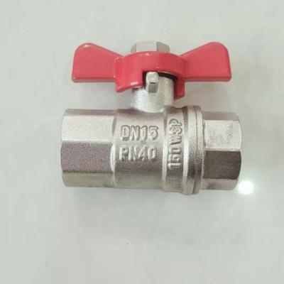 China General Brass Bore Ball Valve Butterfly Handle 600WOG for sale