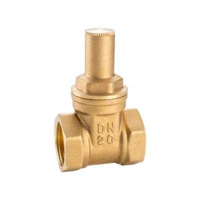 China 1/2-2 locking brass gate valve for sale