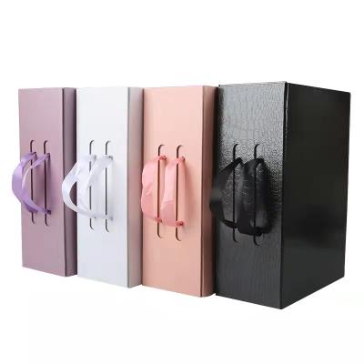 China Recyclable Matt Art Paper Coated Collapsible Gift Box in stock made of Gray Paperboard Magnetic Gift Folding box for sale