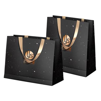 China Custom Made Reused Materials Luxury Paperbag Packaging Bag Logo Bag Paper Thank You Gift Bag Bolsa De Papel Paper Bag With Handle for sale