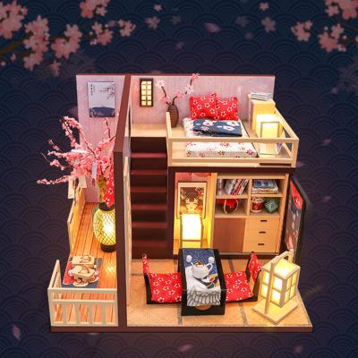 China Handmade creative miniature dollhouse crafts doll house electronic diy wooden toy miniature furniture furniture for sale