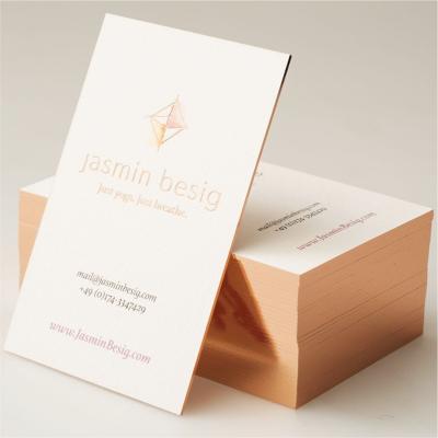 China Luxury custom special display paper etc. rose gold foil stamping letterpress printing paper business card name card printing for sale