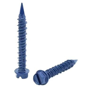 China Colorful Galvanized Slotted Truss New Products Hex Head Washer Concrete Screw for sale