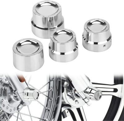 China Motorcycle Front & CNC Aluminum Alloy Axle Nut Covers Chrome Axle Nut Covers Bolt Motorcycle Front Rear And Rear Axle Nut Covers for sale