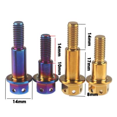 China HEX Flange Screw CNC Brake Handle Top Pump Thread Half , Titanium Hexagon Flange Bolts for sale