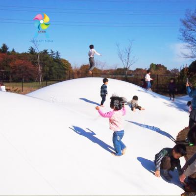 China Amusement Park Indoor Outdoor Playground Garden Games Inflatable Jumping Pillow White Jumping Cloud for sale