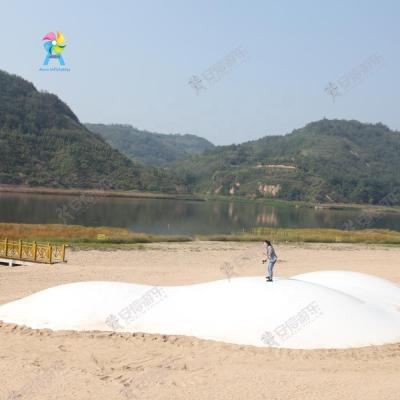 China Garden Games Outdoor Games Inflatable White Jumping Cloud 3 Domes Pillow Bounce White Cloud for sale