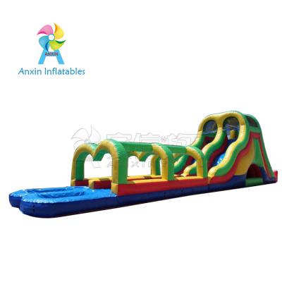 China Commercial Grade PVC Inflatable Huge Rainbow Water Slide Rainbow Water Slide Aqua Water Park for sale