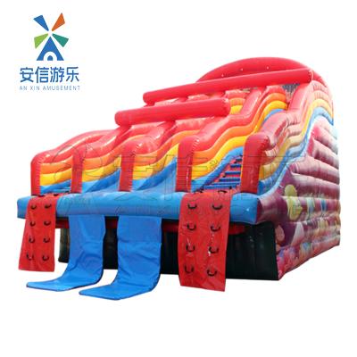 China Factory Price Outdoor And Indoor PVC Beautiful Water Slide Inflatable Dry Commercial Inflatable Slide for sale