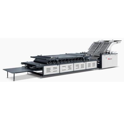 China machinery & GFMH-1300 Large Material Semi-automatic Laminator Paper To Board Flute Laminating Machine for sale